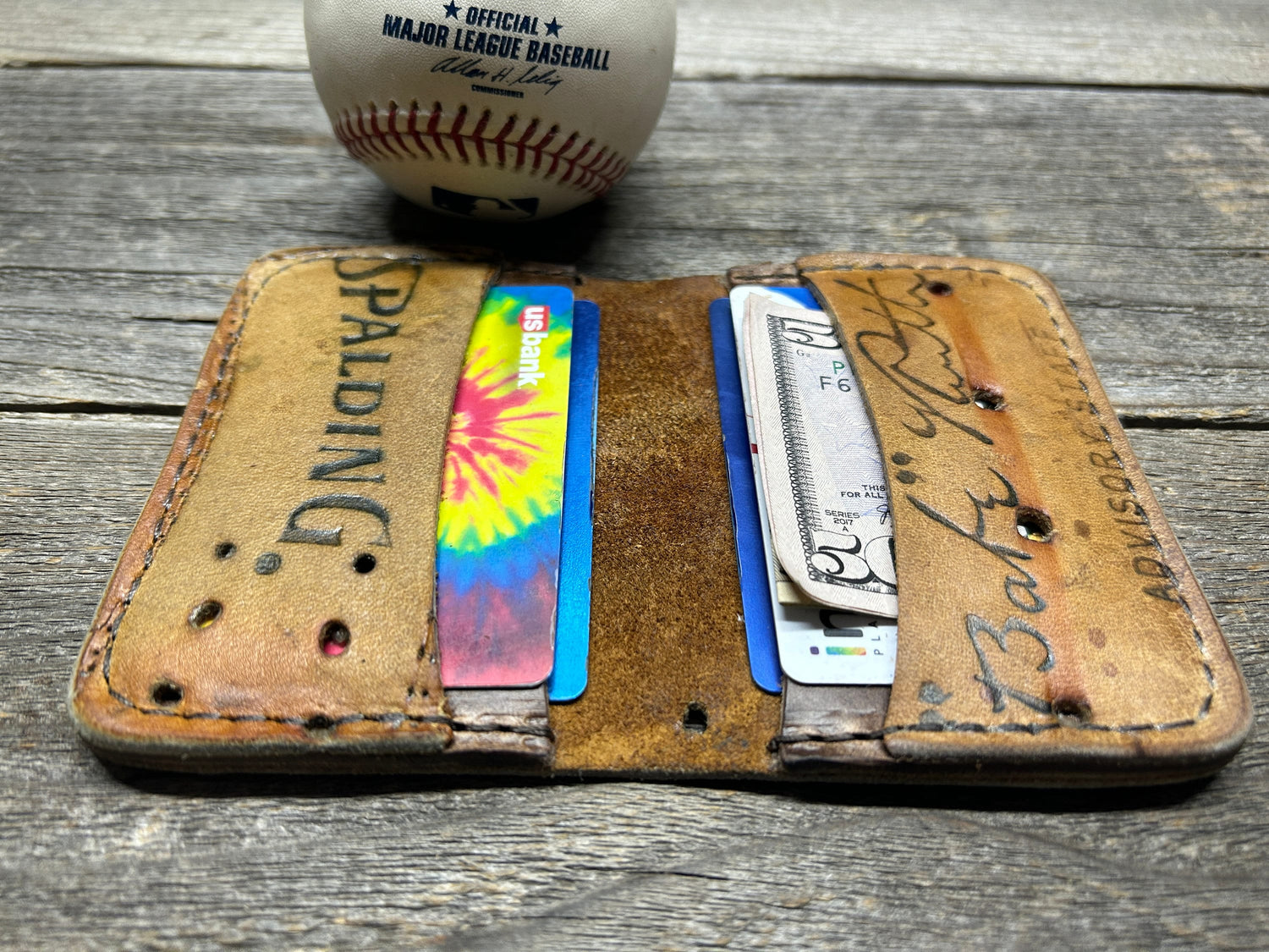 Vintage Spalding Babe Ruth Baseball Glove Wallet!!