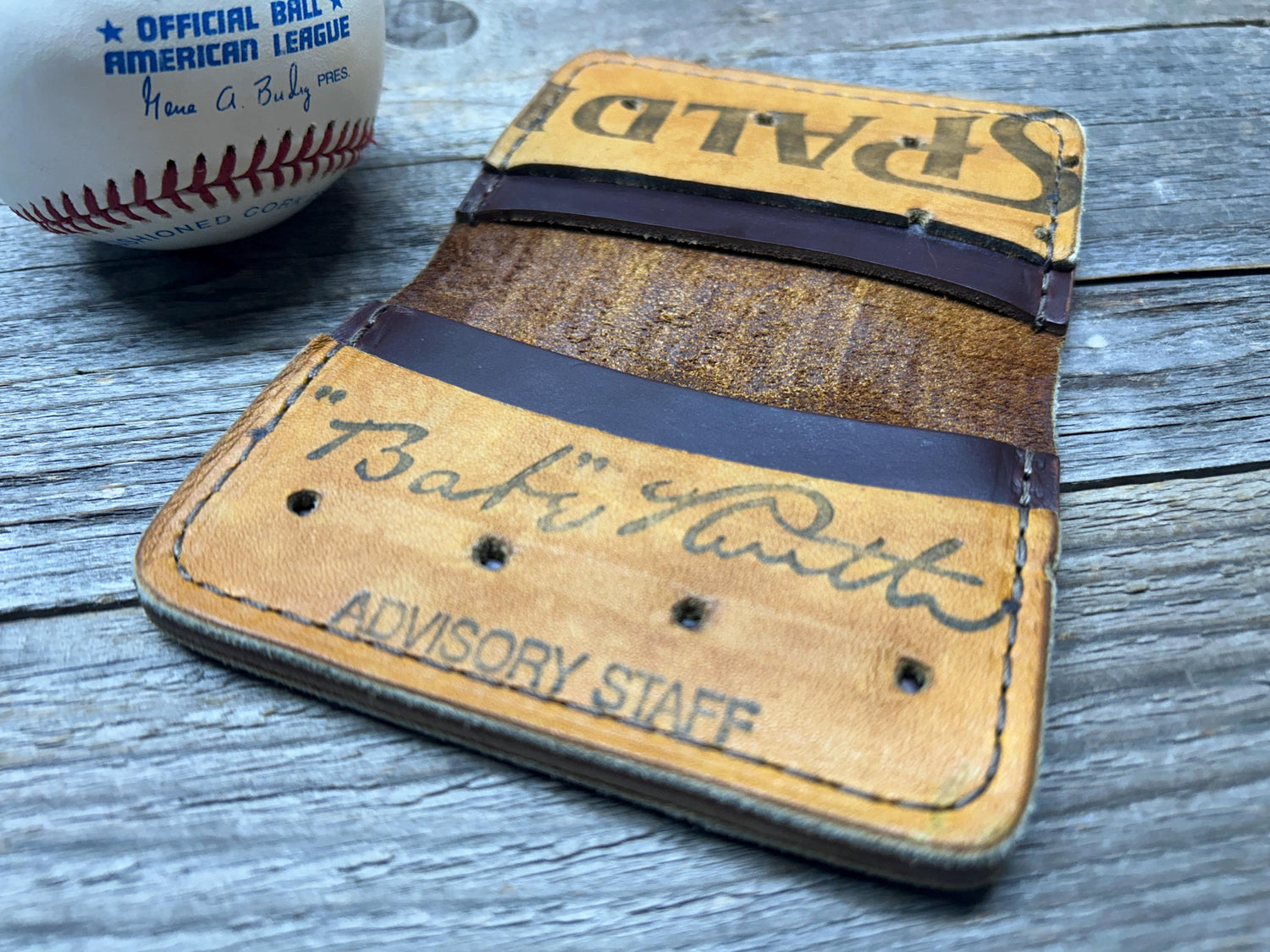 Vintage Spalding Babe Ruth Baseball Glove Wallet!!
