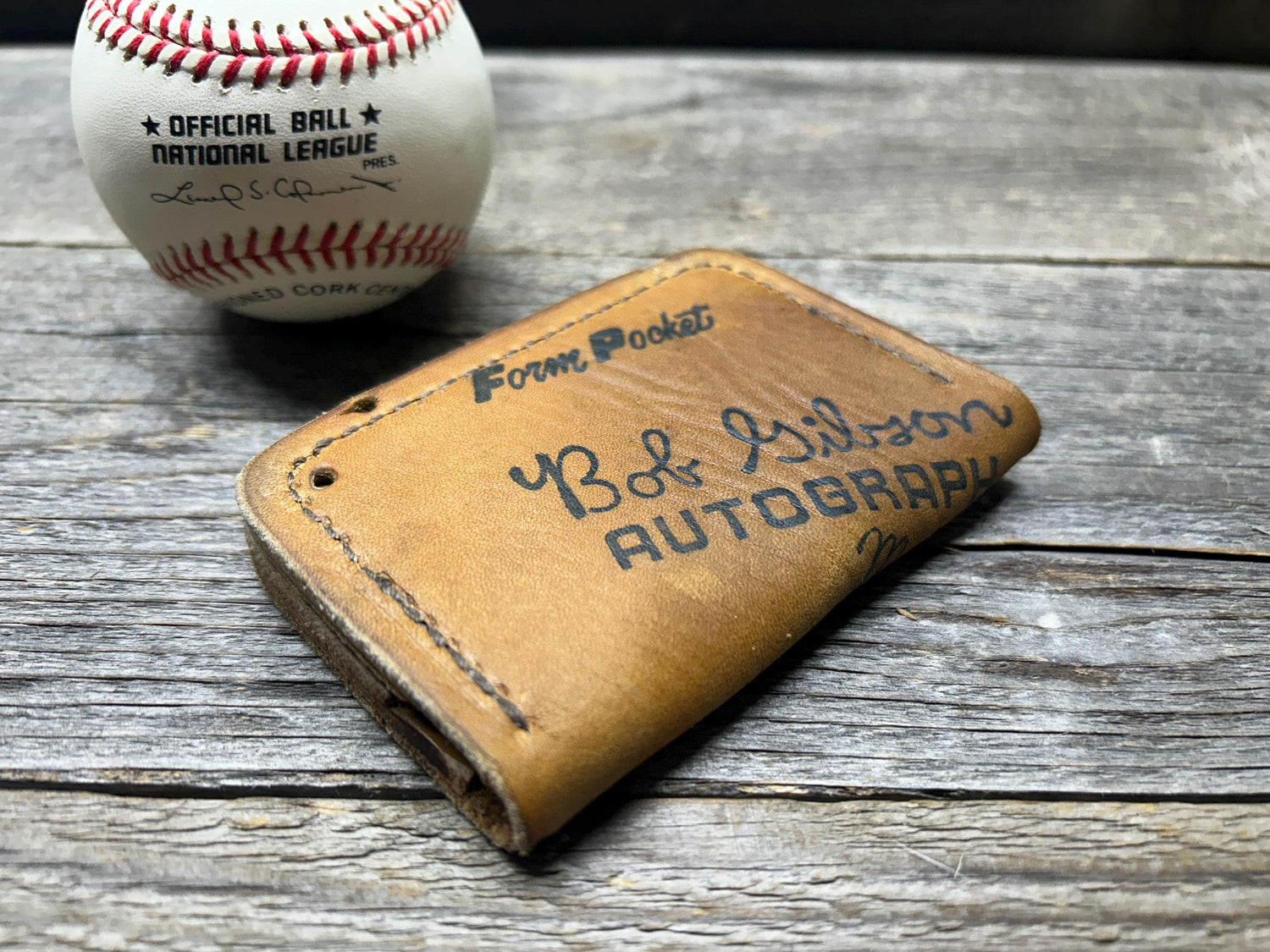 Vintage Spalding Bob Gibson Baseball Glove Wallet!