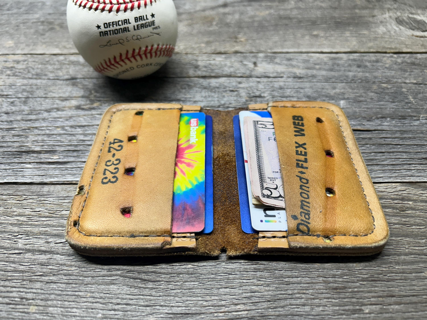 Vintage Spalding Bob Gibson Baseball Glove Wallet!