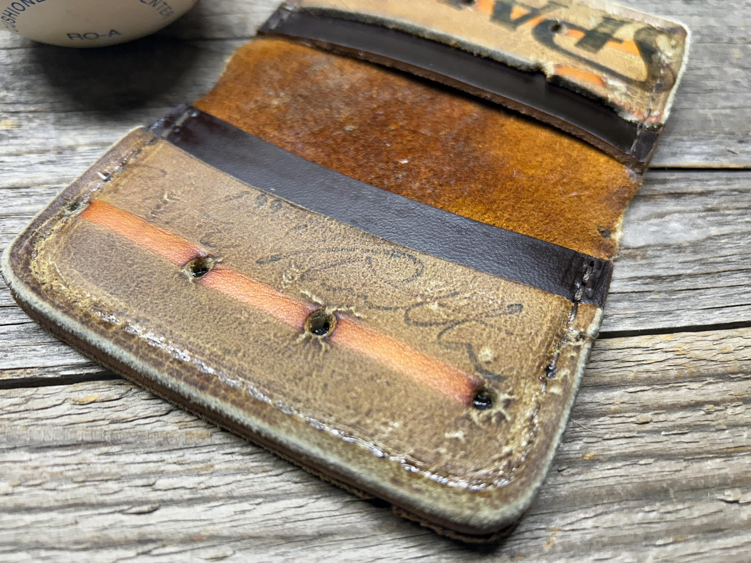 Vintage Spalding Babe Ruth Baseball Glove Wallet - C Grade (leather condition is not great)