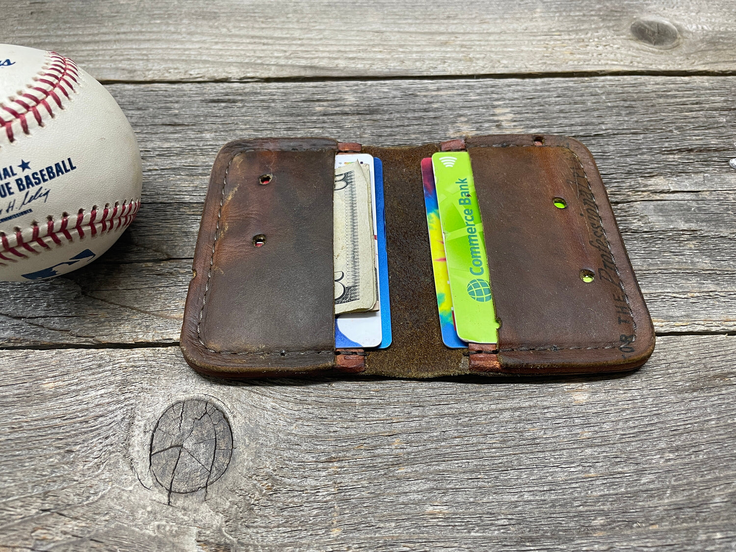 Vintage Made in the USA Rawlings Heart of the Hide Baseball Glove Wallet and 2 Key Chains!