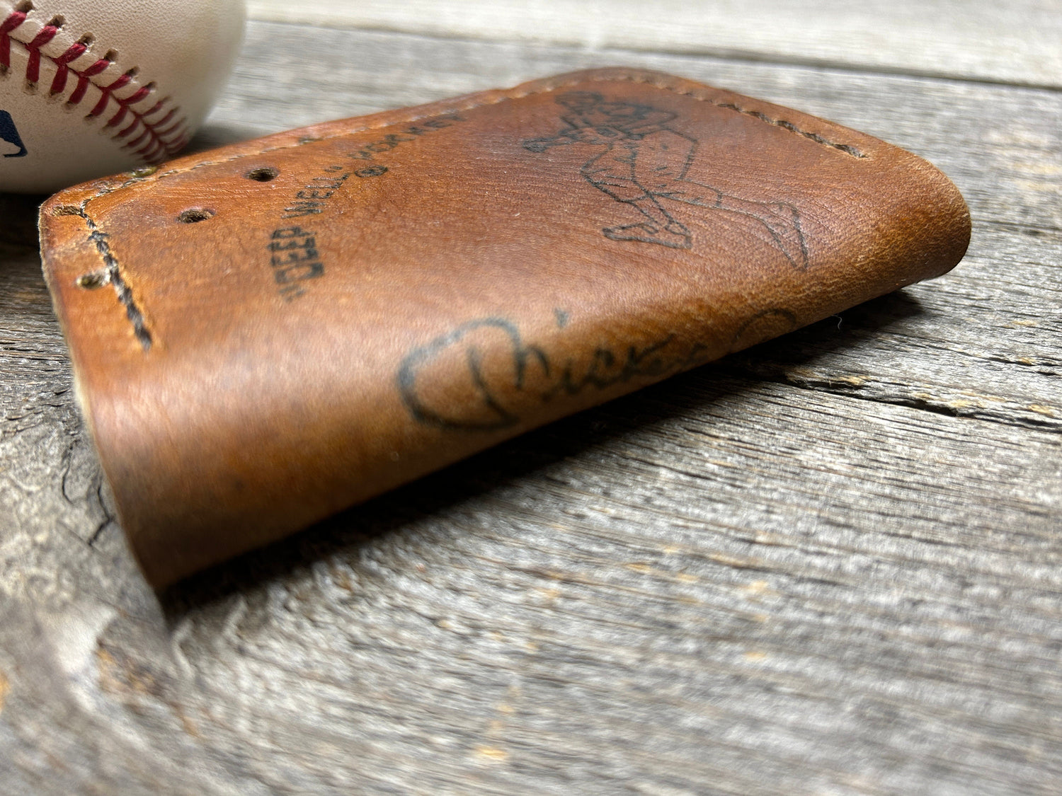 Vintage Rawlings Mickey Mantle Baseball Glove Wallet!