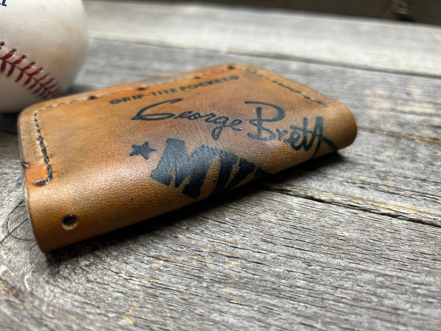 Wilson George Brett MVP Baseball Glove Wallet!!