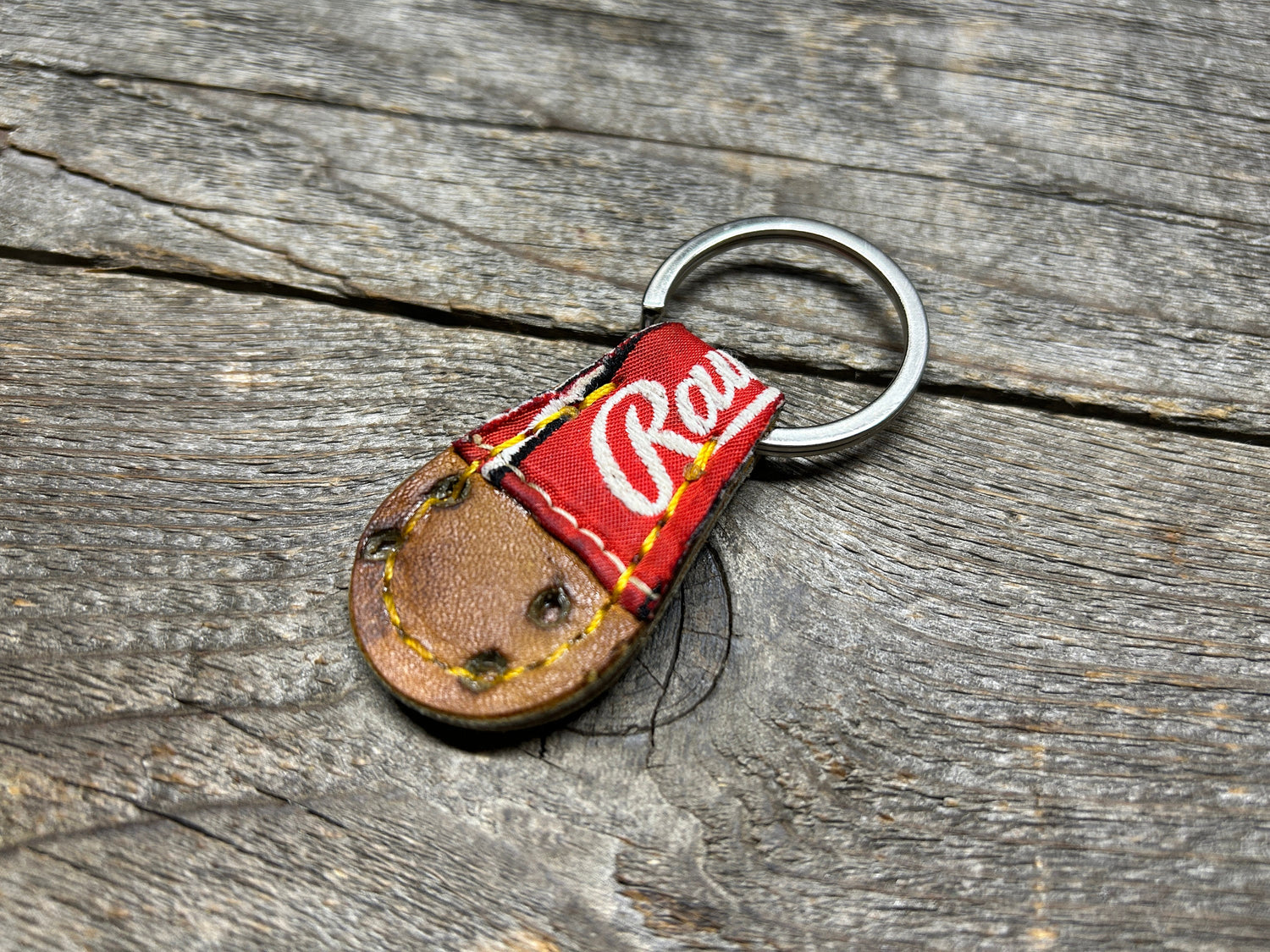 Vintage Rawlings Baseball Glove key chain with Authentic Patch