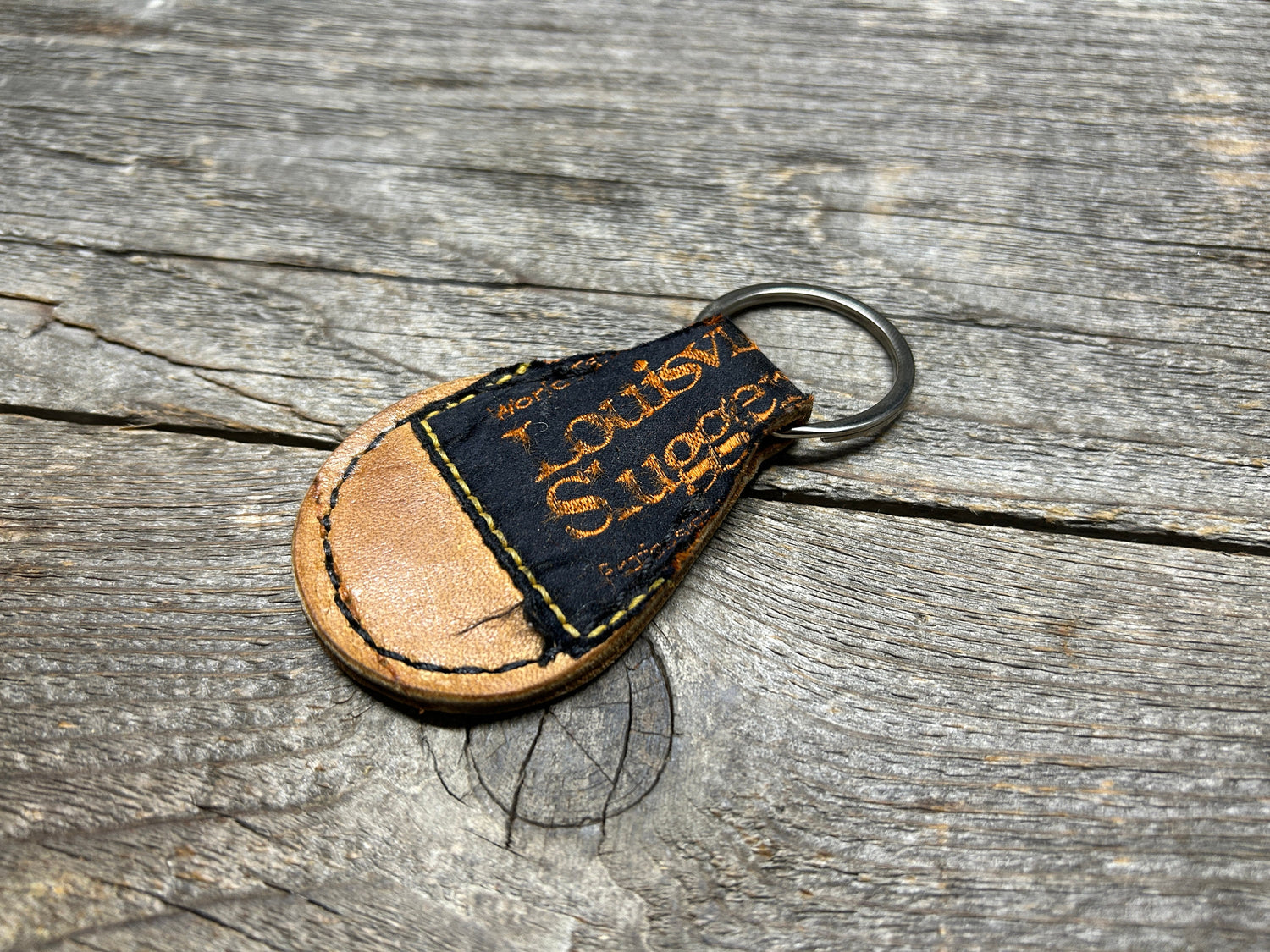 Vintage Louisville Slugger Baseball Glove Key Chain with Authentic Patch!