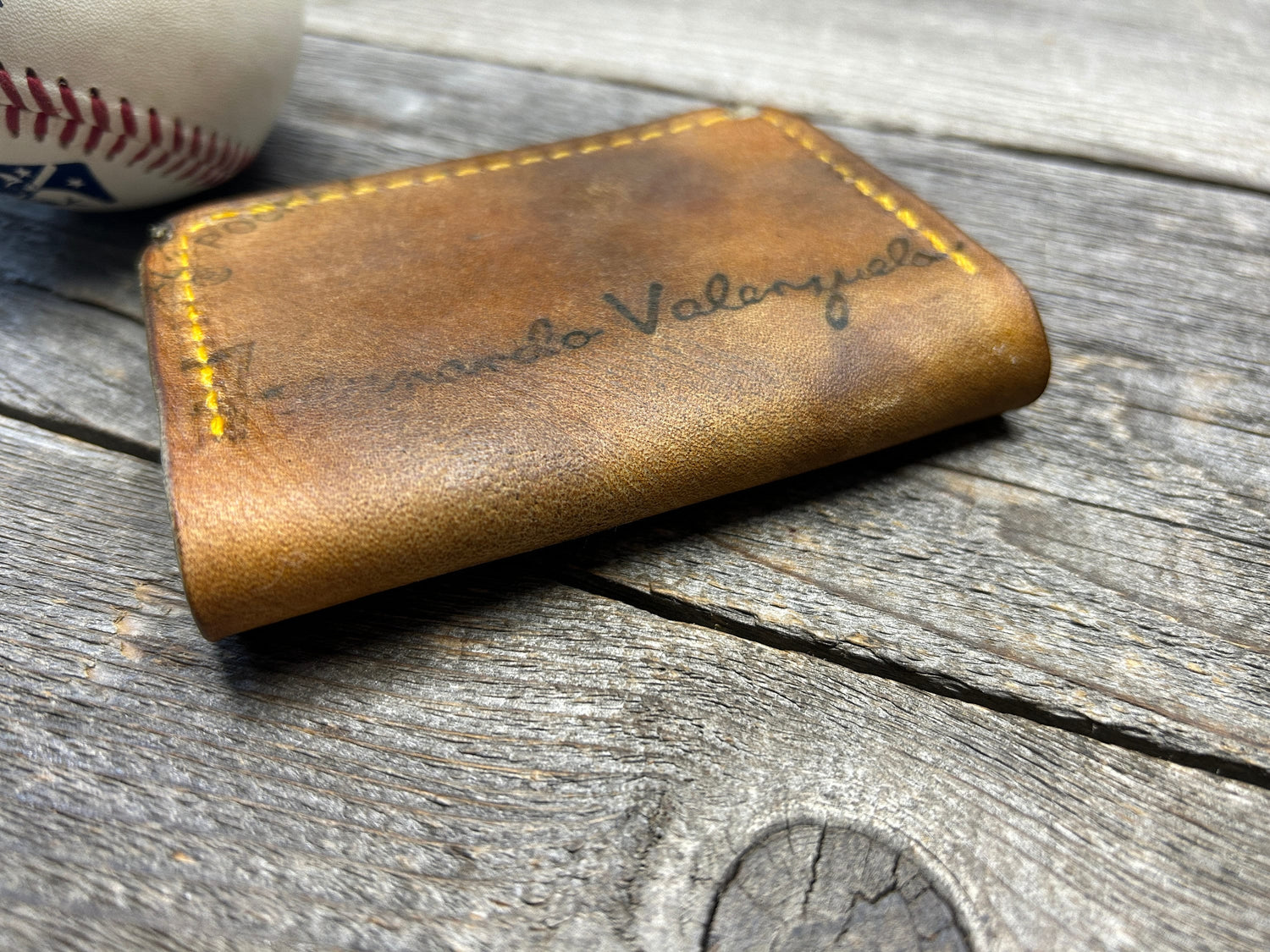 Vintage Rawlings Fernando Valenzuela Baseball Glove Wallet!