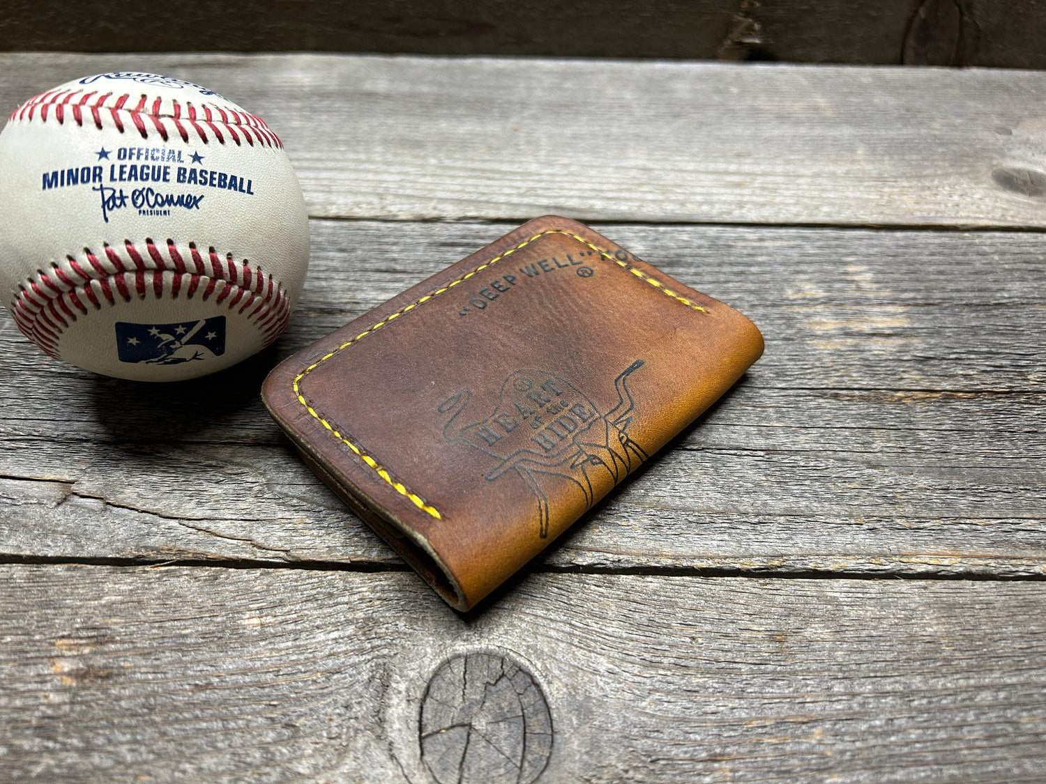 Vintage Made in the USA Rawlings Heart of the Hide Baseball Glove Wallet!