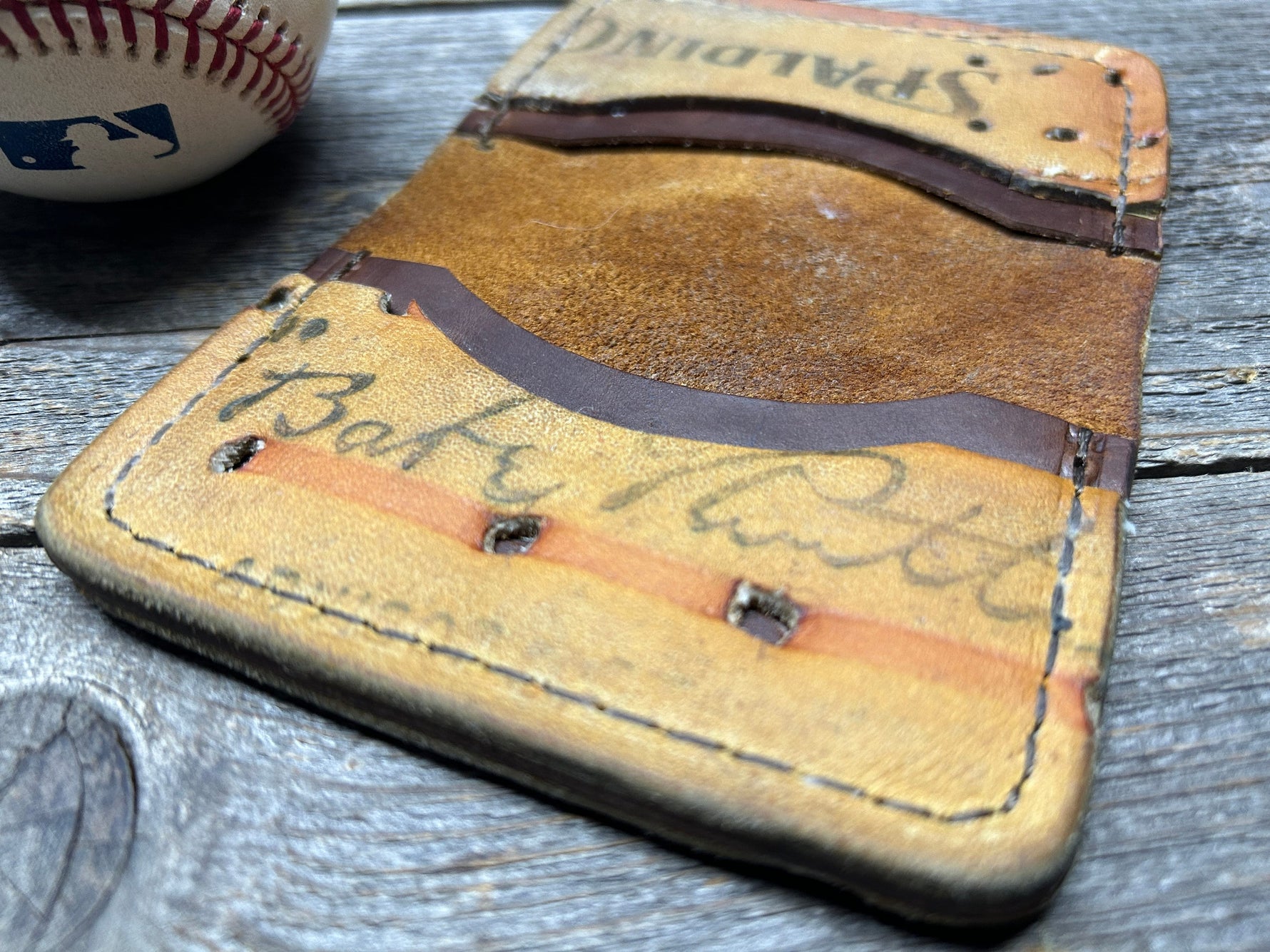 Vintage Spalding Babe Ruth Baseball Glove Wallet!!