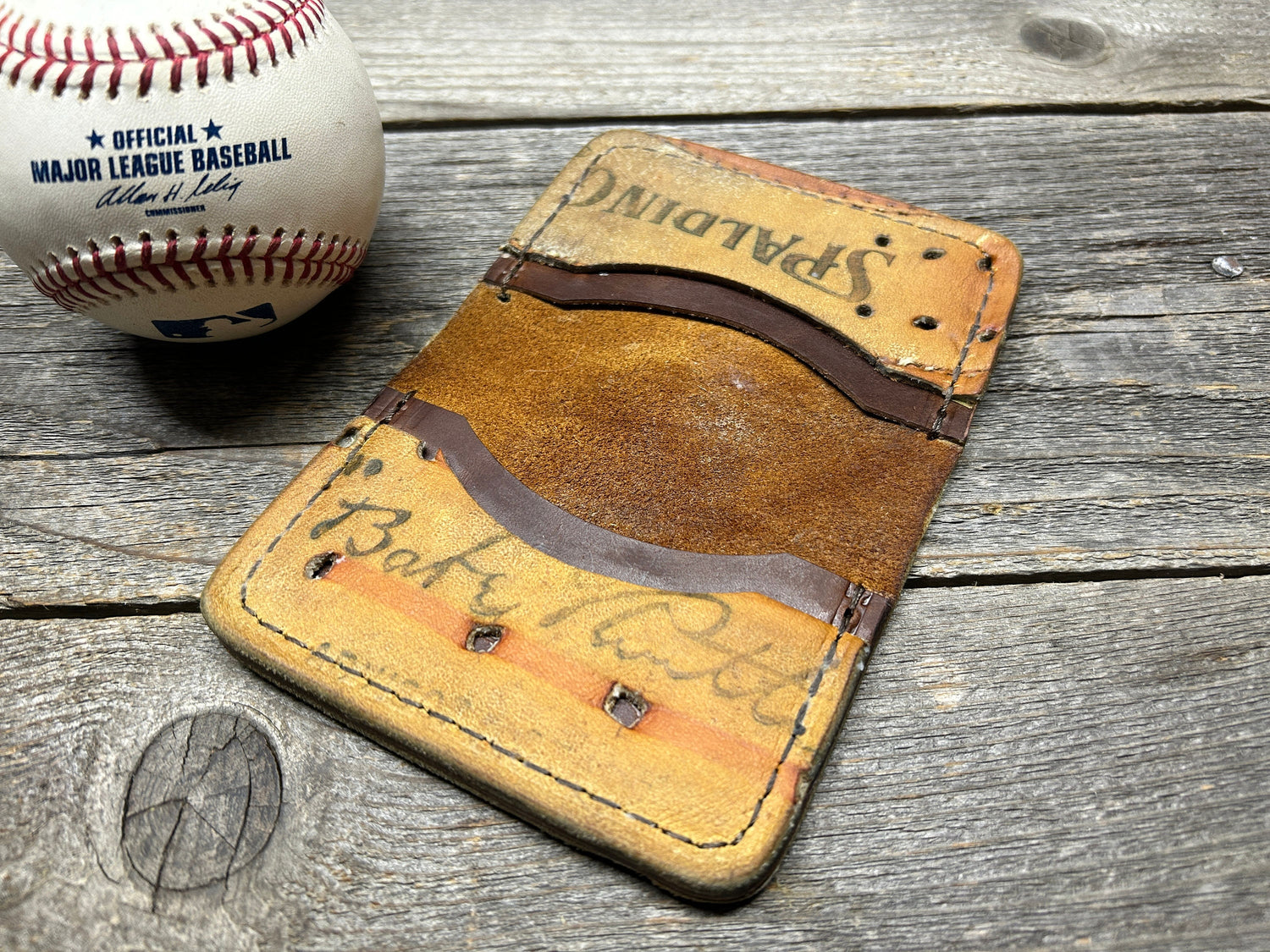 Vintage Spalding Babe Ruth Baseball Glove Wallet!!