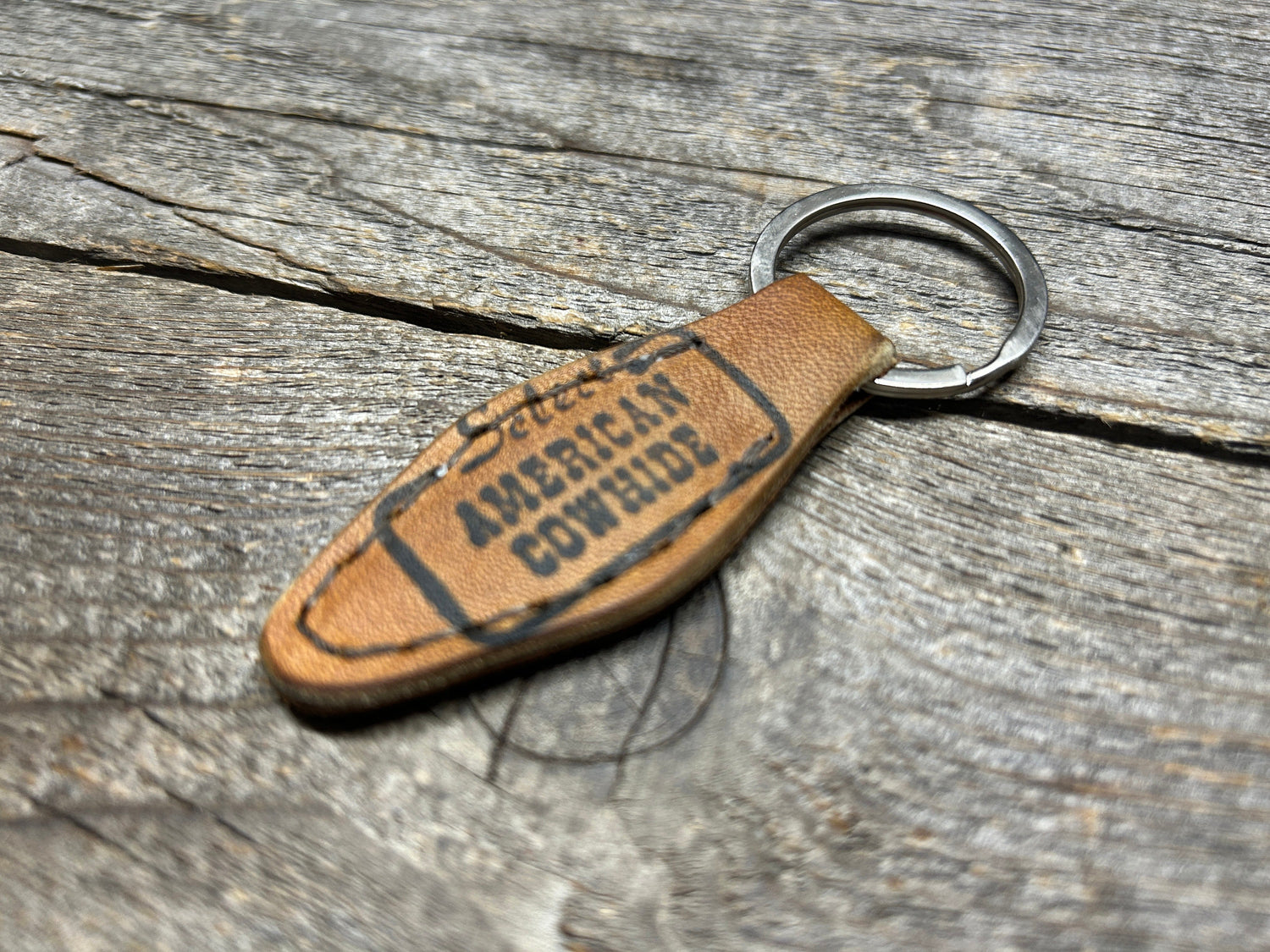 Vintage "American Cowhide" Baseball Glove Key Chain - NEW STYLE! (vintage hotel key style)!