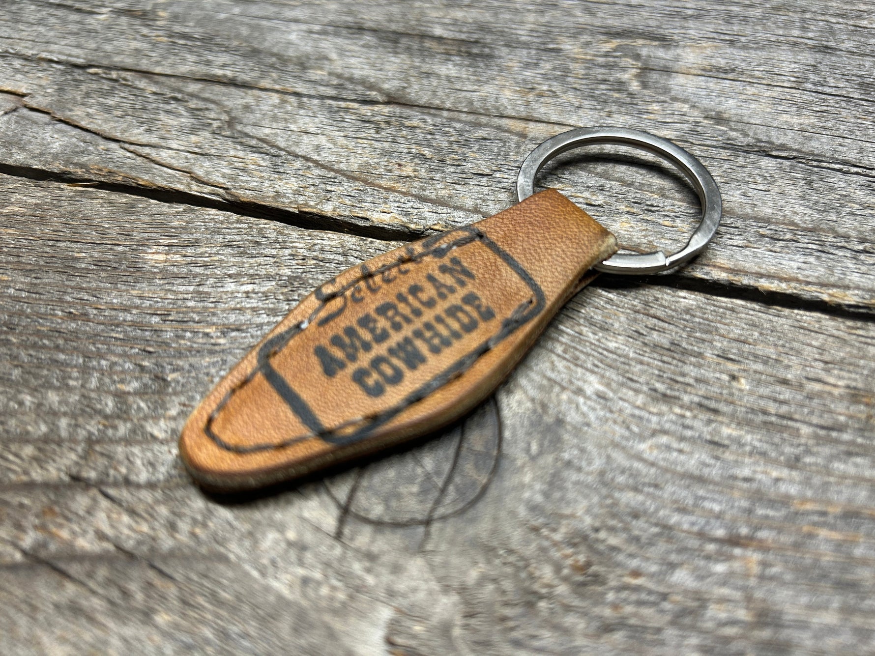 Vintage "American Cowhide" Baseball Glove Key Chain - NEW STYLE! (vintage hotel key style)!