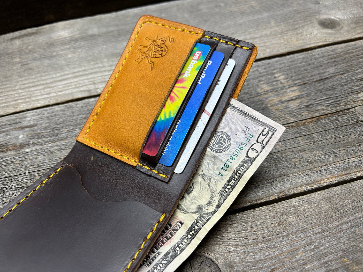 Rawlings Heart of the Hide Horween Bifold Baseball Glove Wallet!! BLEM - See Pics!