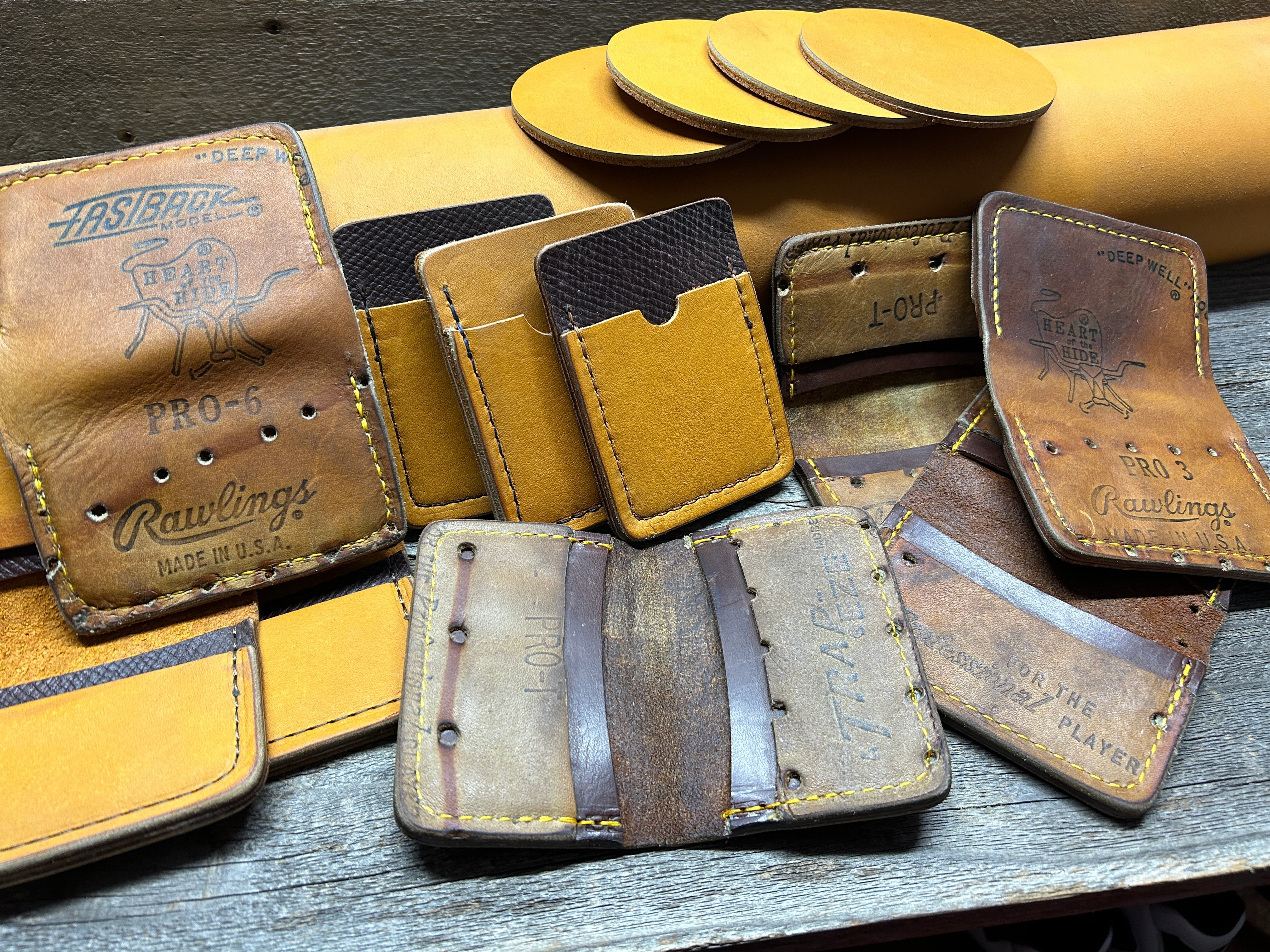 Handcrafted Baseball Glove Wallets Made From Genuine Vintage Gloves