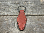 Genuine Horween (Wilson) NFL Football Key Chain! - NEW STYLE! (vintage hotel key style)!