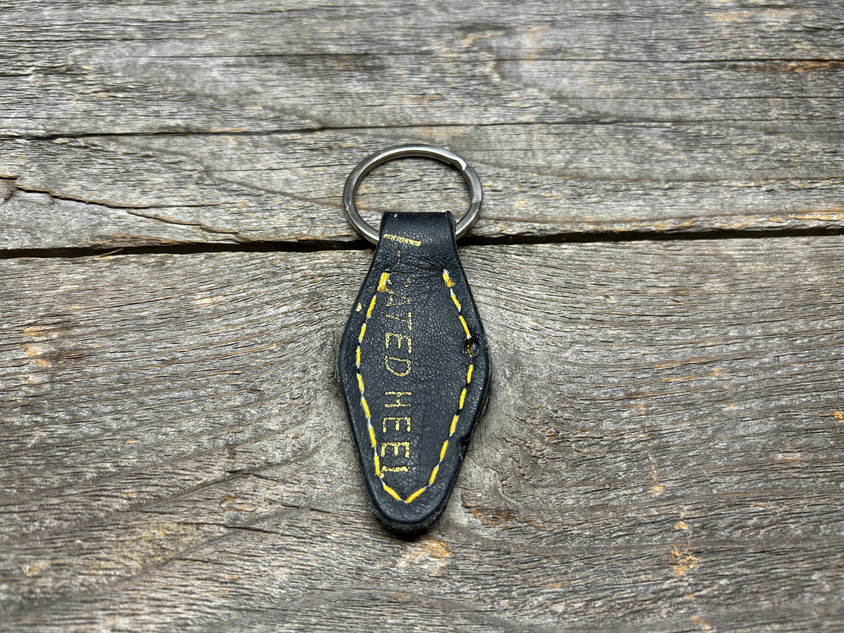 Vintage Rawlings Baseball Glove Keychain - Black Leather Hotel Key Style