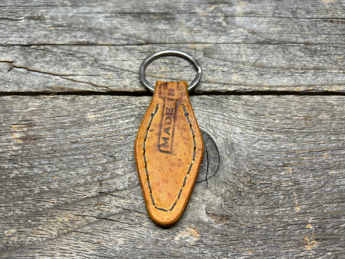 Vintage Baseball Glove Keychain - Made in USA Leather Key Ring