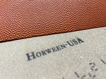 New Style! Horween (Wilson) NBA Basketball Leather Top Loading Wallet with Hidden 3rd Pocket!!