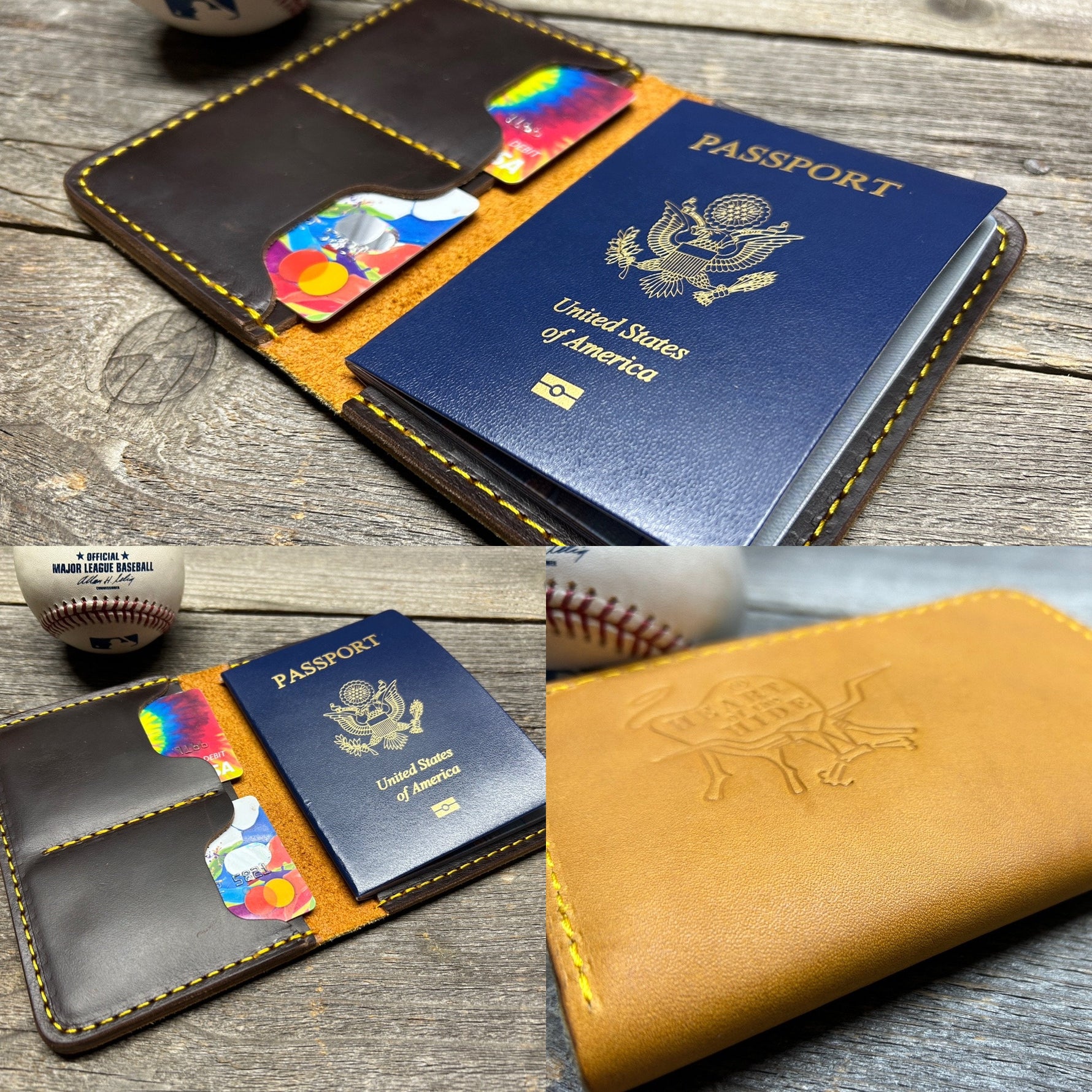 Rawlings Heart of the Hide Horween Passport Cover! Small spot of Patina!