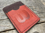 Horween (Wilson) Football Leather Top Loading Wallet with Hidden 3rd Pocket!!