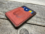Horween (Wilson) Football Leather Top Loading Wallet with Hidden 3rd Pocket!!