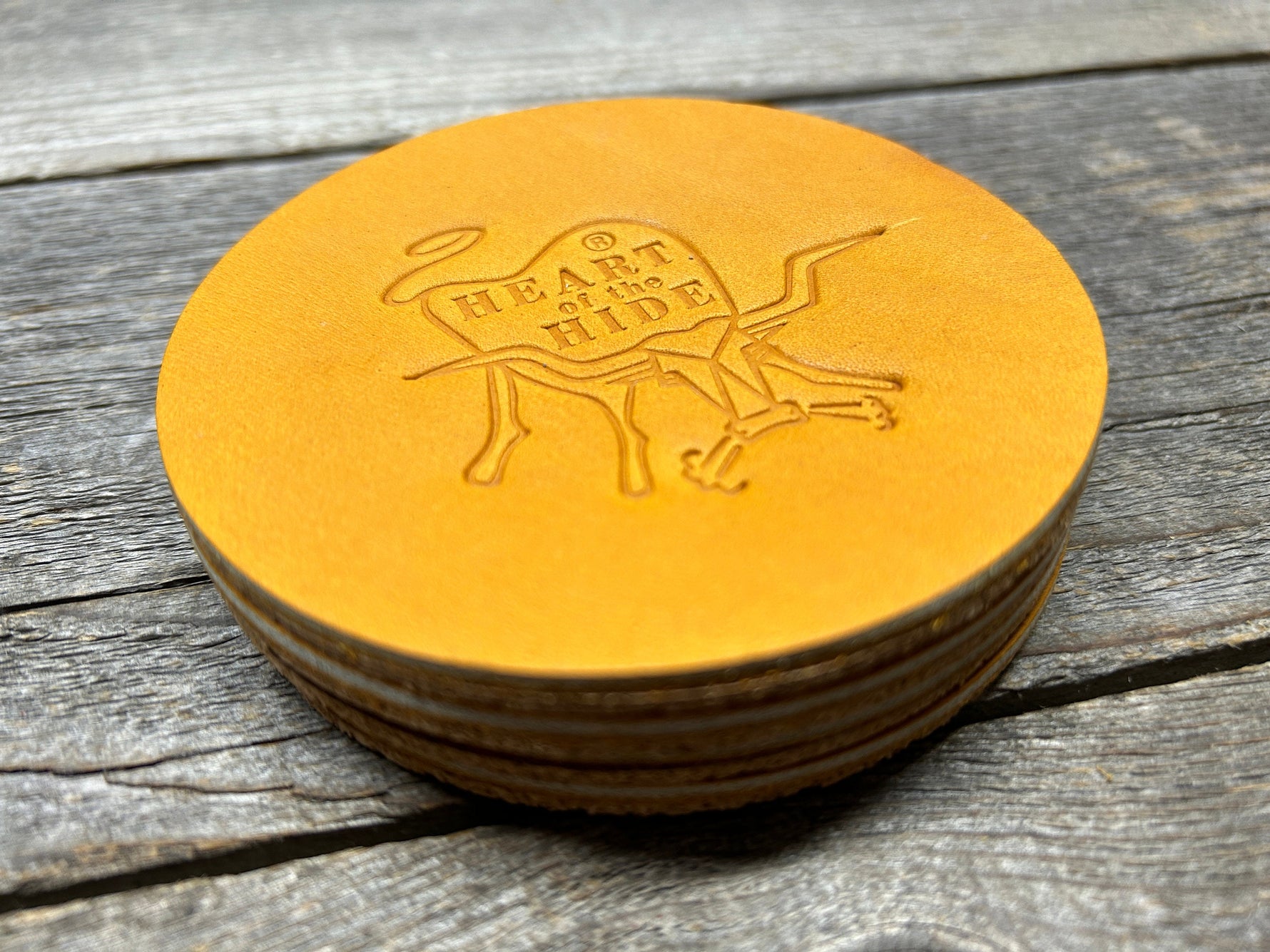 Set of 4 Coasters - Rawlings Heart of the Hide Horween Leather!