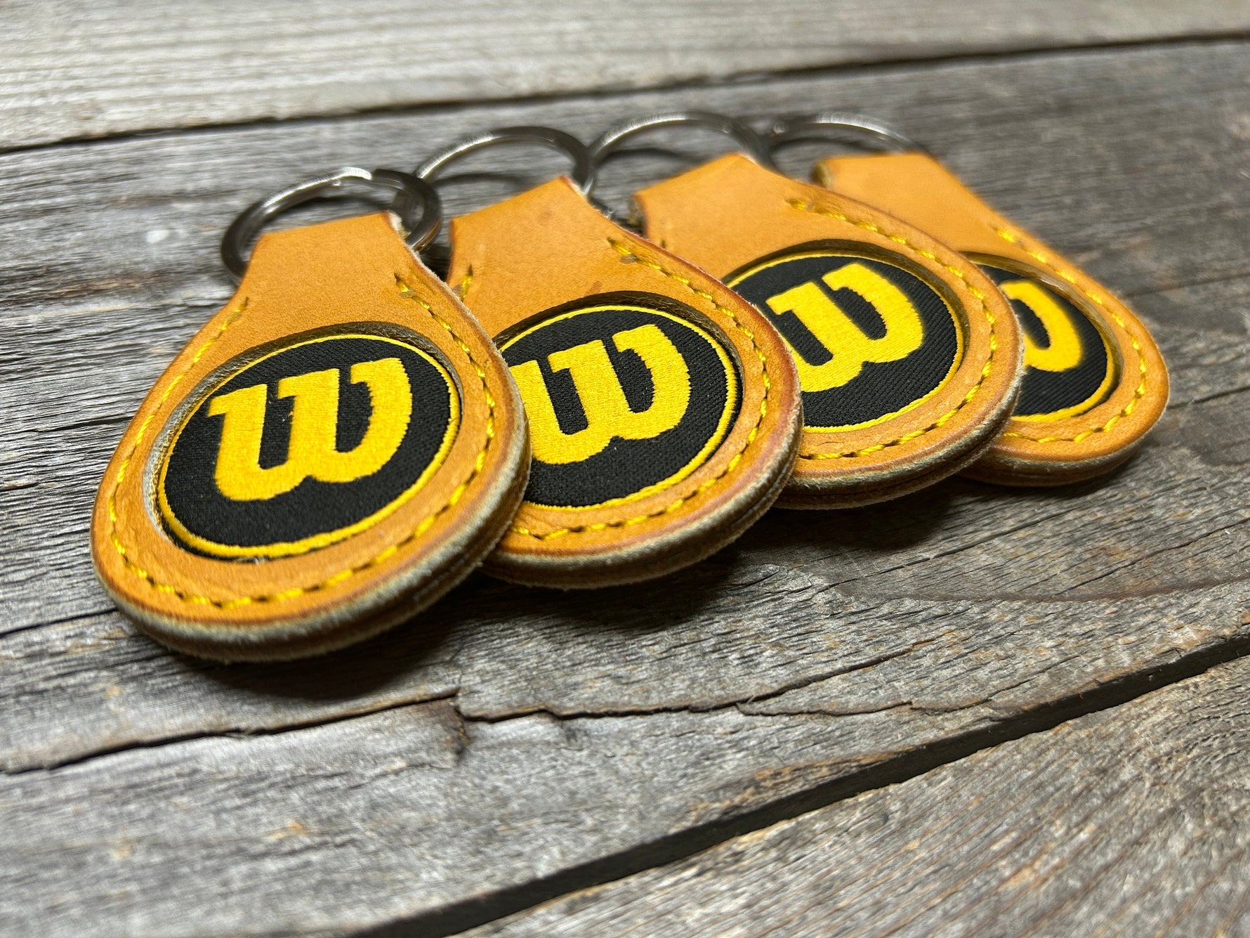 4 Pack! Great Gift Idea! Vintage Wilson/Horween Baseball Glove Key Chain!