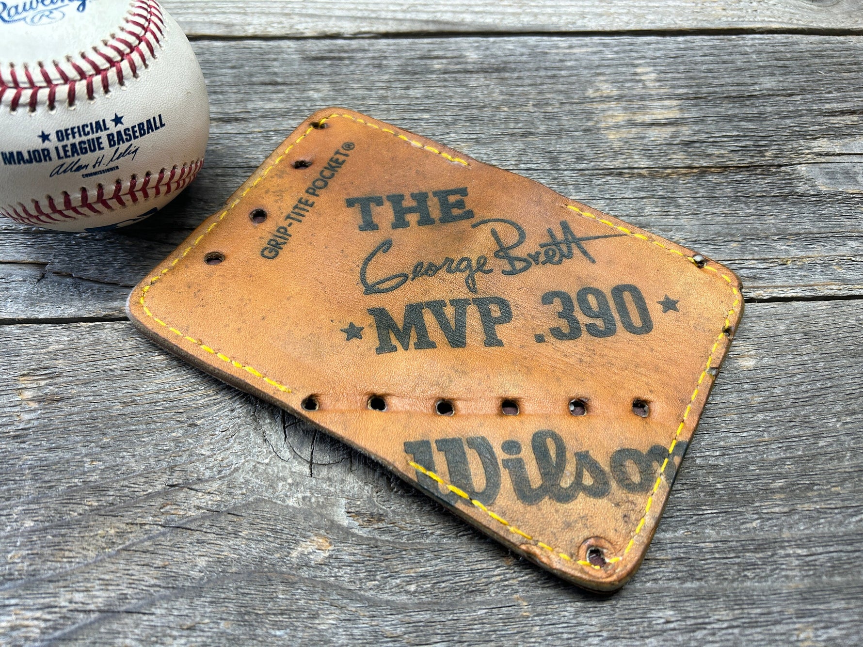 Vintage Wilson George Brett "MVP" Baseball Glove Wallet!