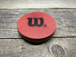 Set of 4 Coasters - WILSON/Horween NFL Leather - Official NFL Football Leather!!