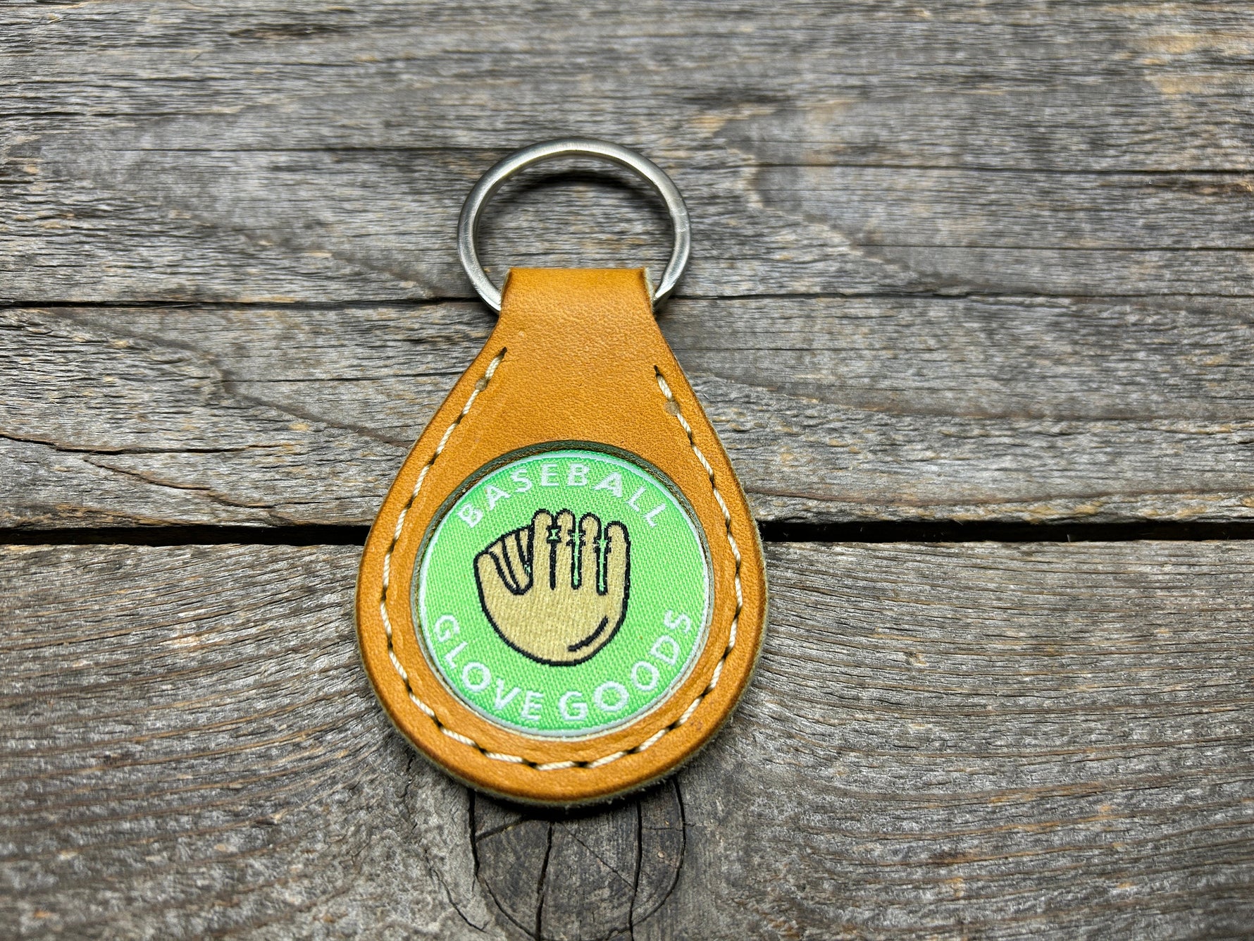 Horween Leather Baseball Glove Keychain, Sports Fan Gift