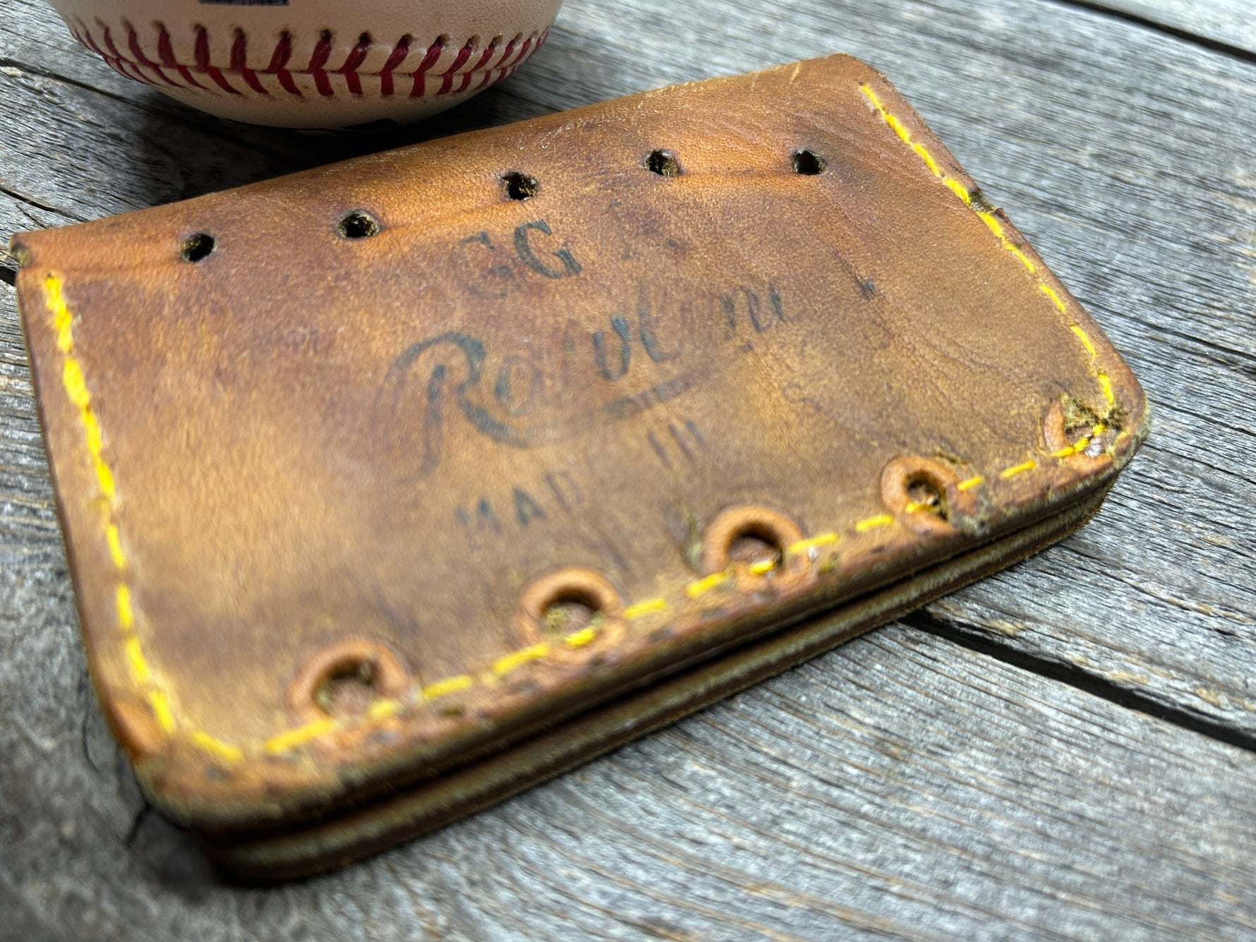 Vintage Made in USA Rawlings GGA Major League All Star Baseball Glove Wallet!