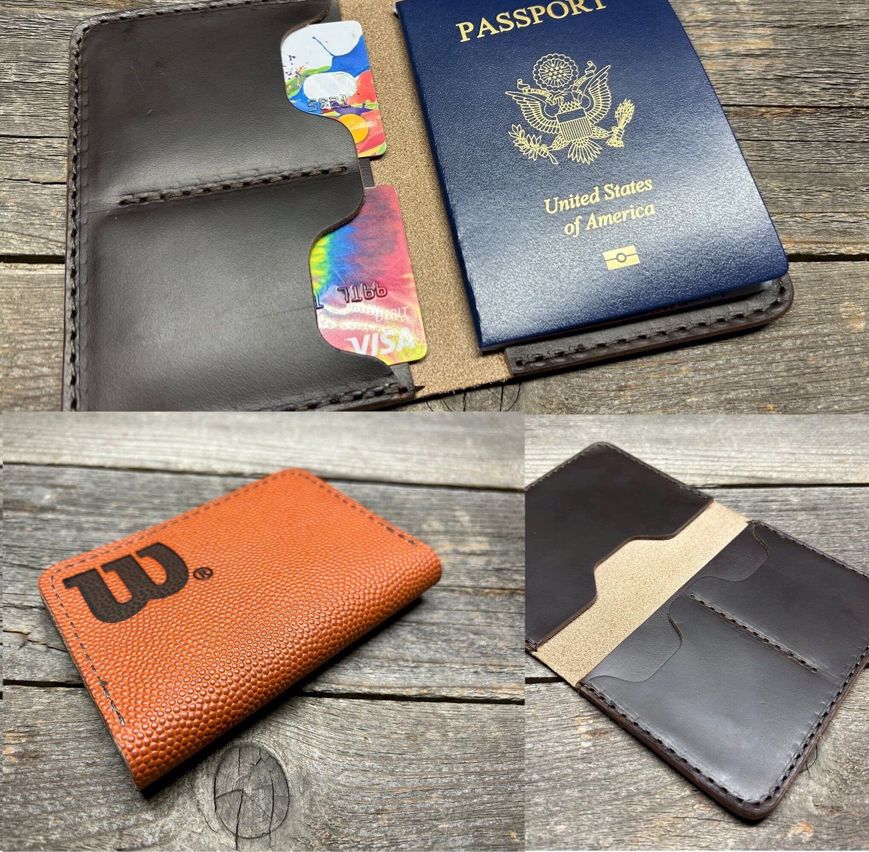 Horween (Wilson NBA Basketball) Leather Passport Cover!