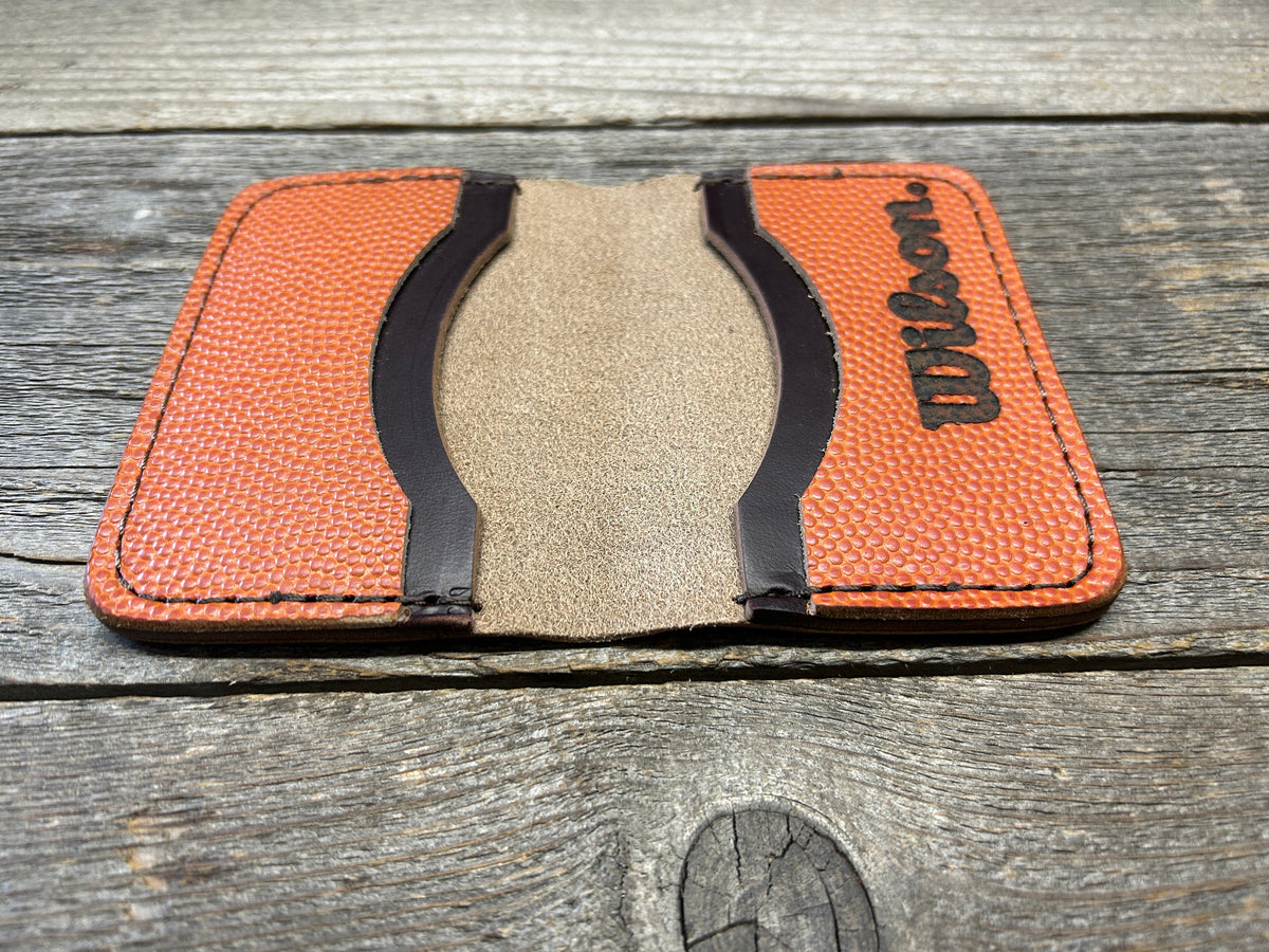 NEW STYLE!! Horween (Wilson) NBA Basketball Leather Wallet!!