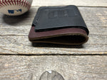 New Style! Black Wilson Horween X Baseball Top Loading Baseball Glove Wallet with Hidden 3rd Pocket!!