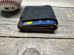 New Style! Black Wilson Horween X Baseball Top Loading Baseball Glove Wallet with Hidden 3rd Pocket!!