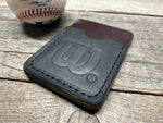 Black Wilson Horween X Baseball Top Loading Baseball Glove Wallet with Hidden 3rd Pocket!!