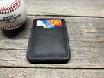 Black Wilson Horween X Baseball Top Loading Baseball Glove Wallet with Hidden 3rd Pocket!!