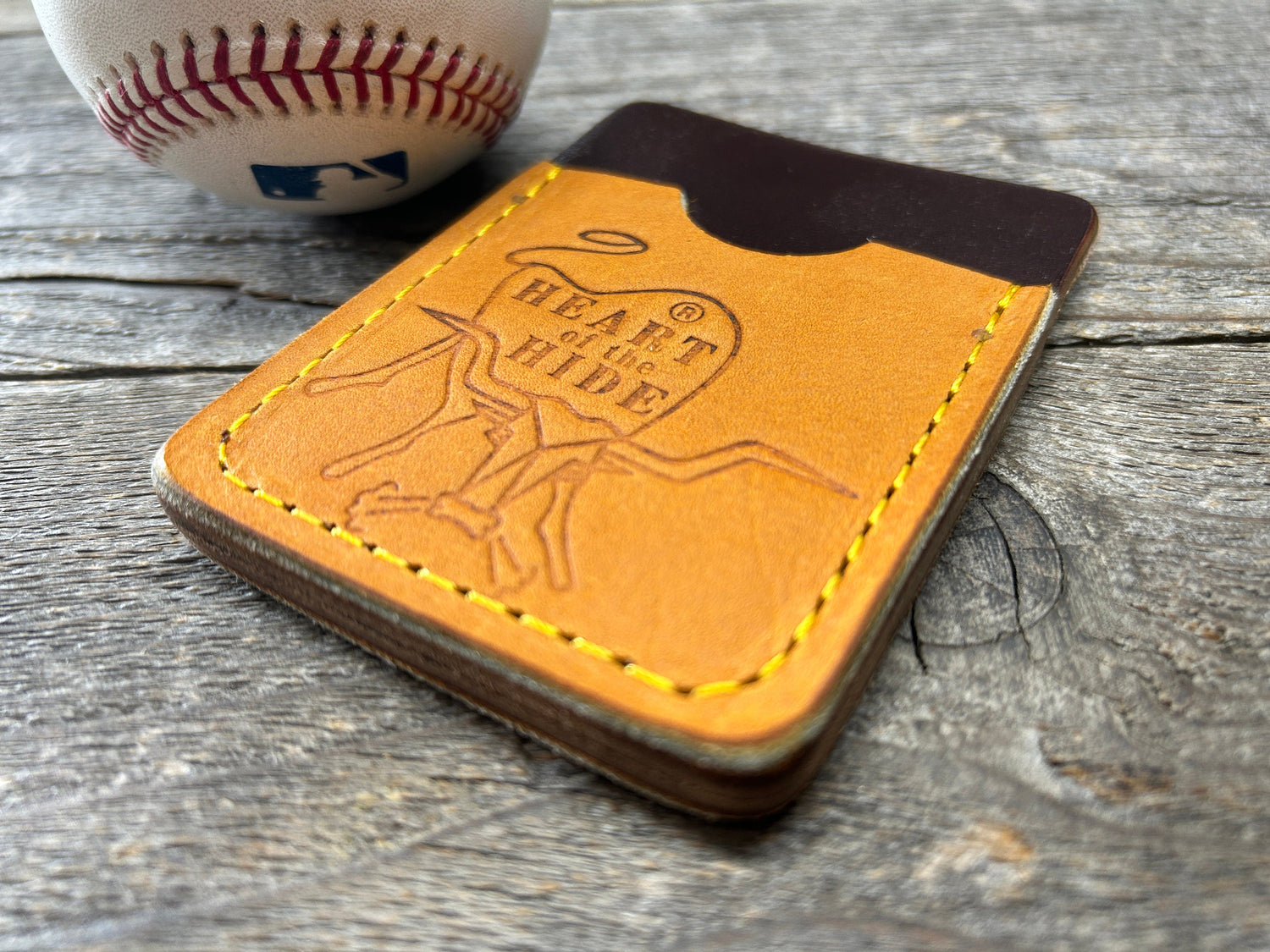 Rawlings Heart of the Hide Horween Top Loading Baseball Glove Wallet with Hidden 3rd Pocket!!