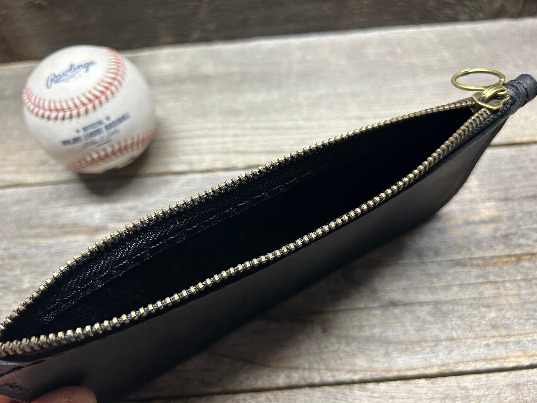 Wilson Horween X Baseball Leather Money Bag w/zipper - The Clubbie!!