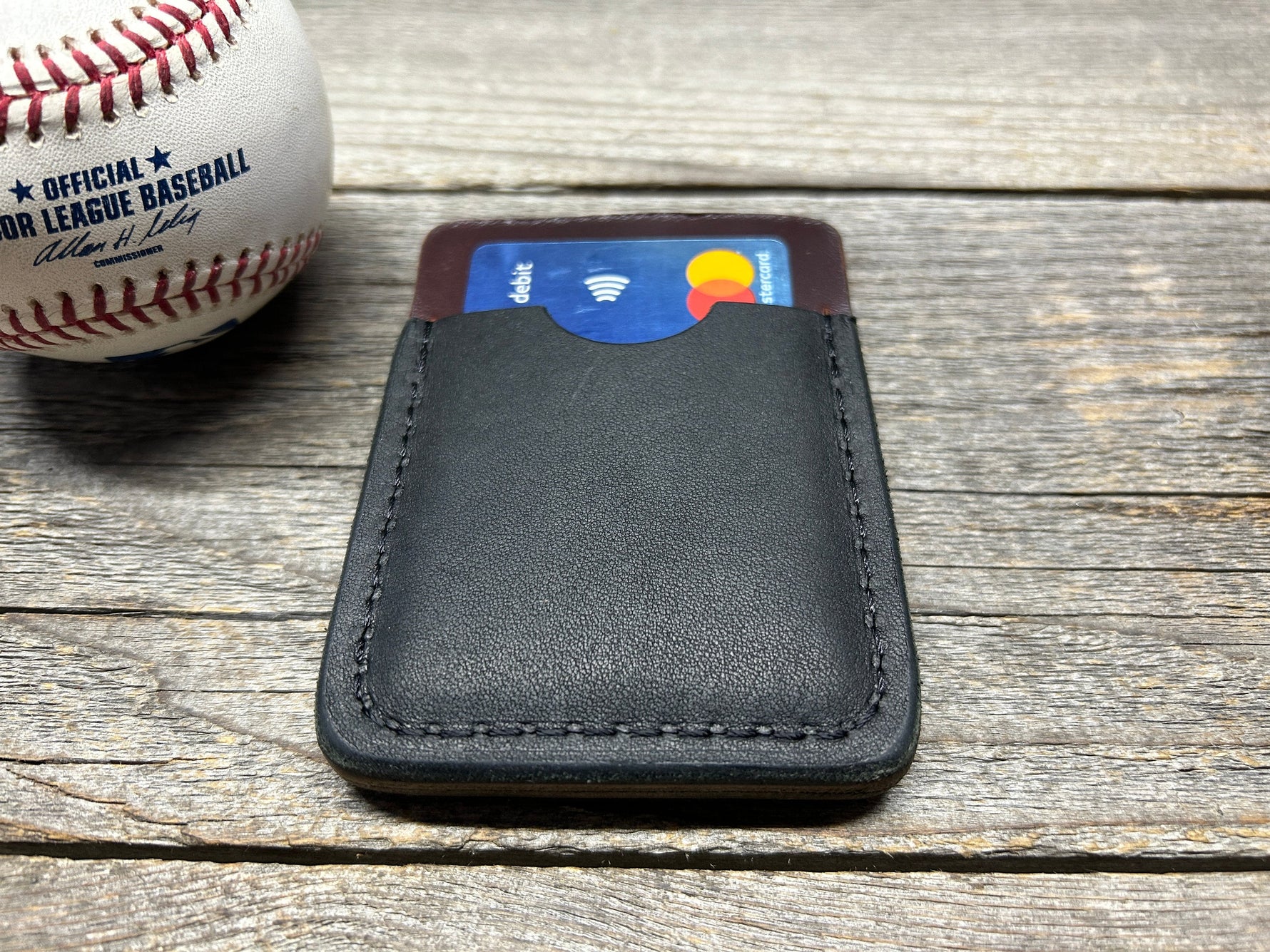 Rawlings Black Heart of the Hide Horween Top Loading Baseball Glove Wallet with Hidden 3rd Pocket!!