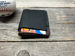 New Style! Black Rawlings Heart of the Hide Horween Top Loading Baseball Glove Wallet with Hidden 3rd Pocket!!