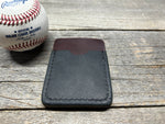 Black Wilson Horween X Baseball Top Loading Baseball Glove Wallet with Hidden 3rd Pocket!!