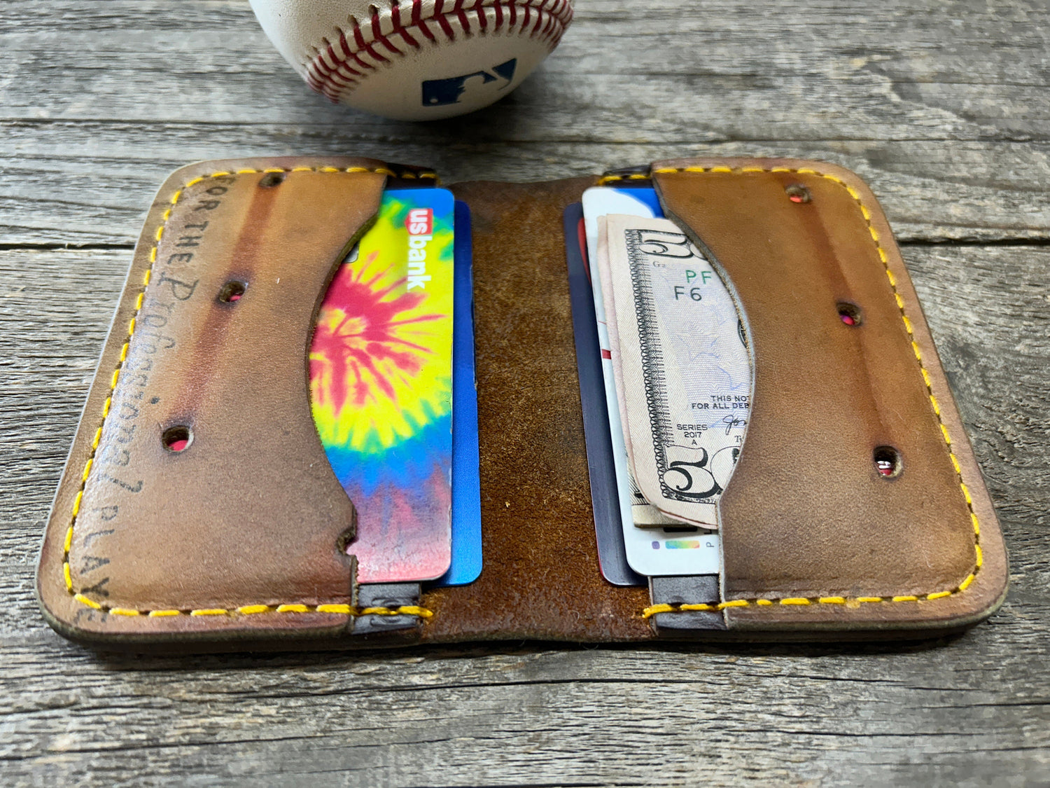 Vintage Made in the USA Rawlings Heart of the Hide Baseball Glove Wallet!