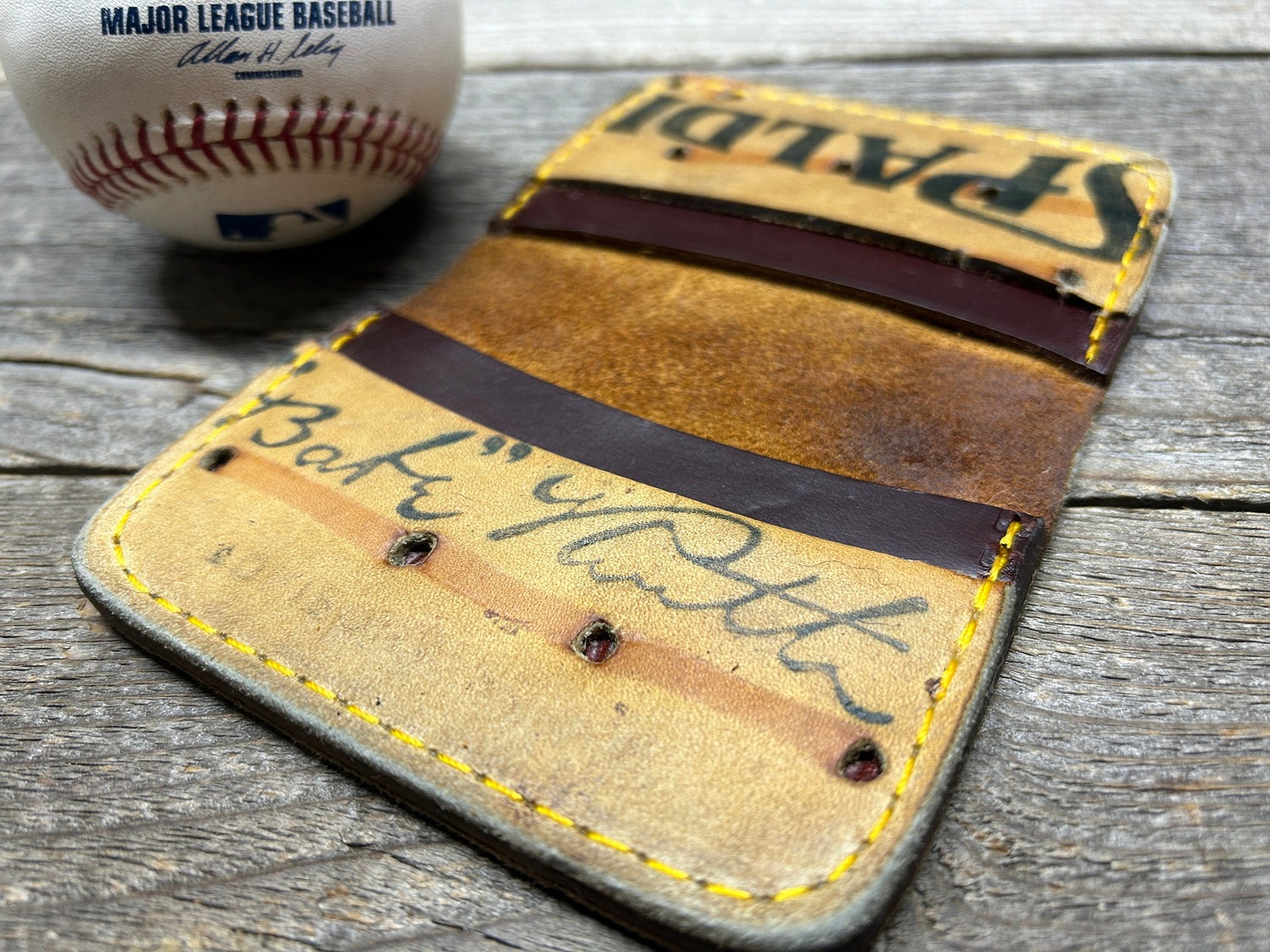 Vintage Spalding Babe Ruth Baseball Glove Wallet!!