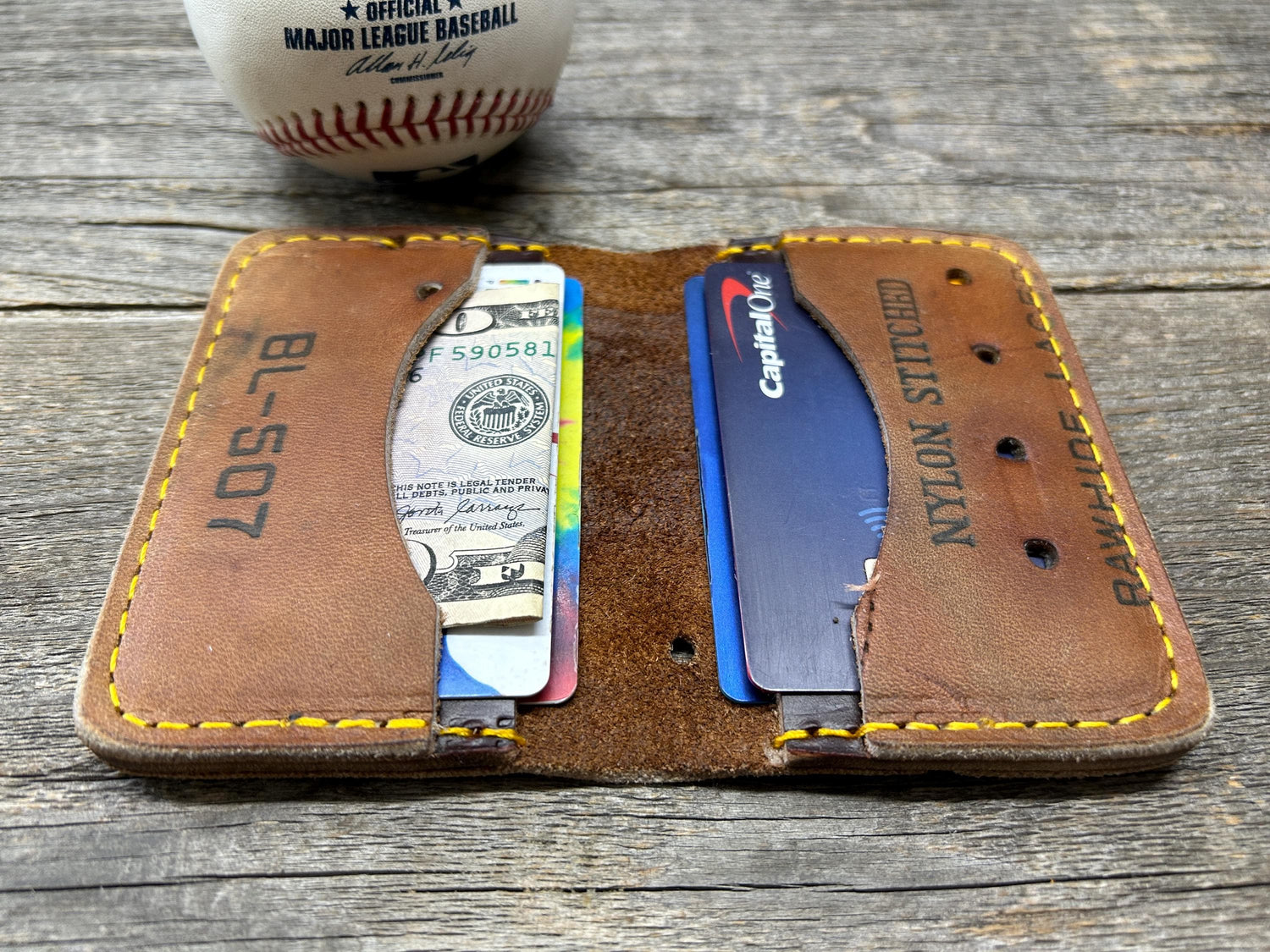 Vintage "Selected Hide" Baseball Glove Wallet!