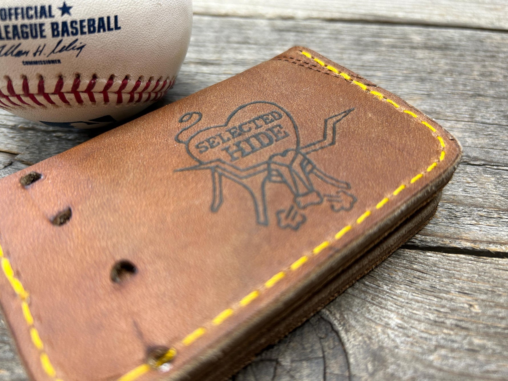 Vintage "Selected Hide" Baseball Glove Wallet!