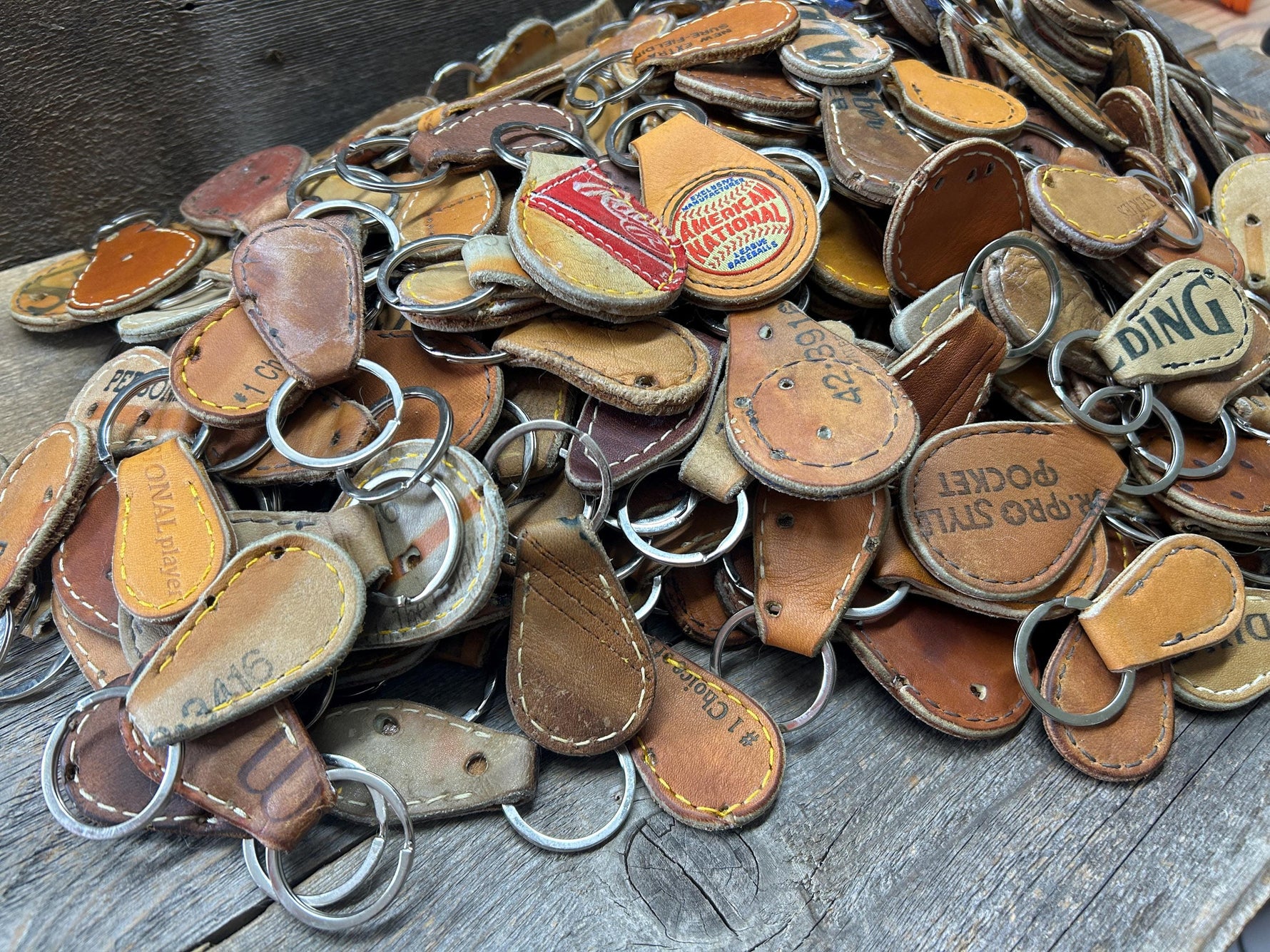 Set of Five (5) Random Baseball Glove Key Chains - Great Gift Idea!