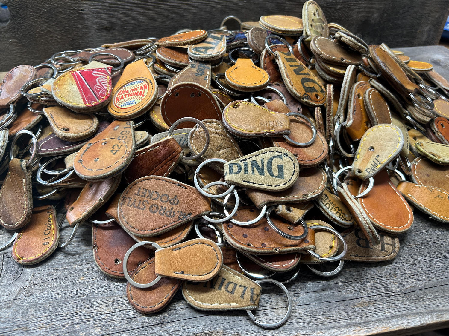 Set of Five (5) Random Baseball Glove Key Chains - Great Gift Idea!