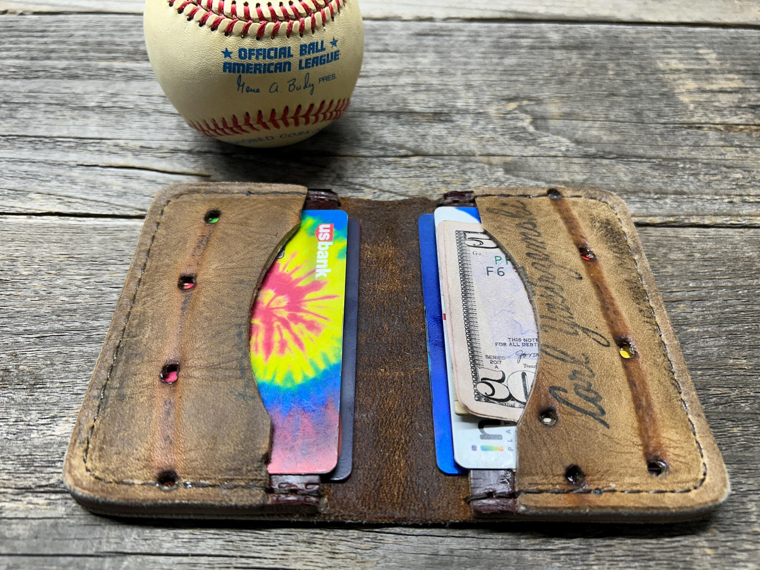 Vintage Spalding Carl Yastrzemski Baseball Glove Wallet!