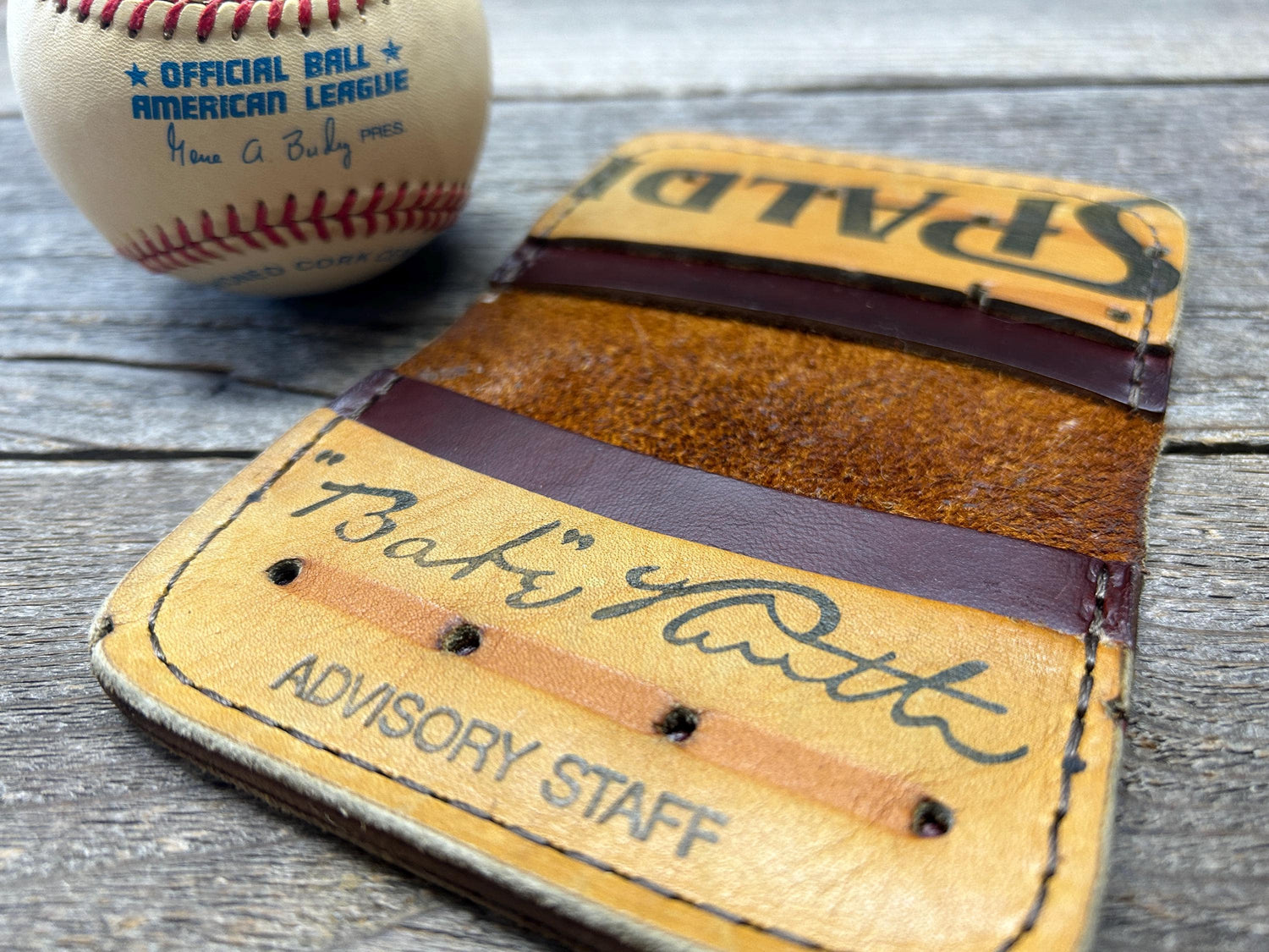 Vintage Spalding Babe Ruth Baseball Glove Wallet!!